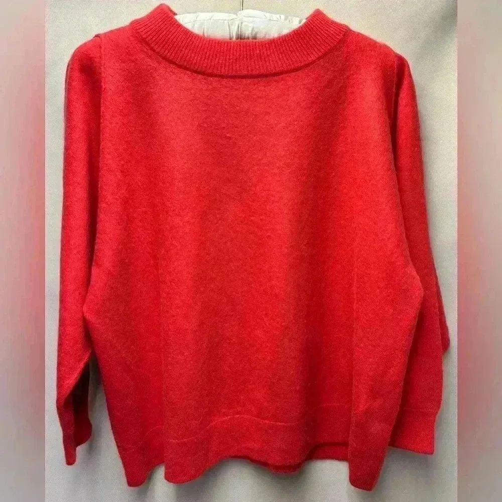 J Crew Women’s Oversized 3/4 sleeve Wool Blend Sweater Size XS
